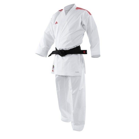 Kimono Karaté REVOFLEX Adidas bandes bleues ou rouges - K190SK