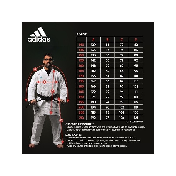 Kimono Karaté REVOFLEX Adidas Bandes Bleues ou Rouges