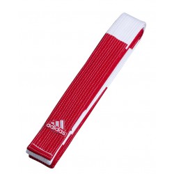 Ceinture ADIDAS 6ème à 8ème DAN - Rouge/Blanche